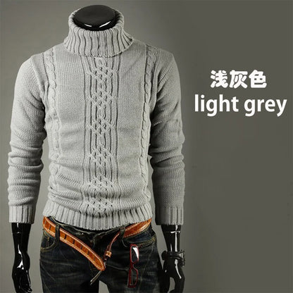 Winter Men's High Quality Turtleneck Sweater