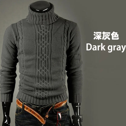 Winter Men's High Quality Turtleneck Sweater