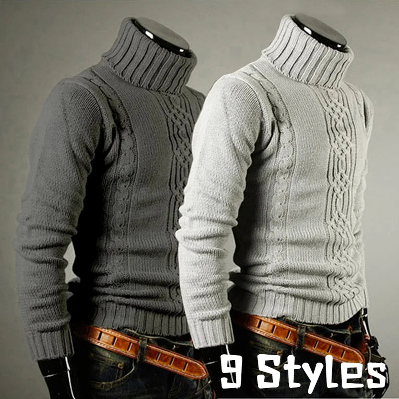 Winter Men's High Quality Turtleneck Sweater